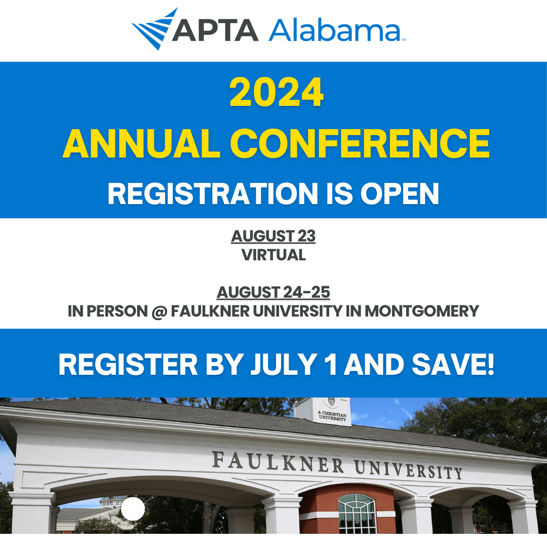 2024 APTA Alabama Annual Conference Alabama Physical Therapy Association